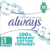 10x Maandverband Bio Cotton Protection Ultra Normal met Vleugels 11 stuks Intiemhygiëne