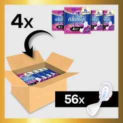 4x Maandverband Platinum Secure Night 56 stuks Intiemhygiëne