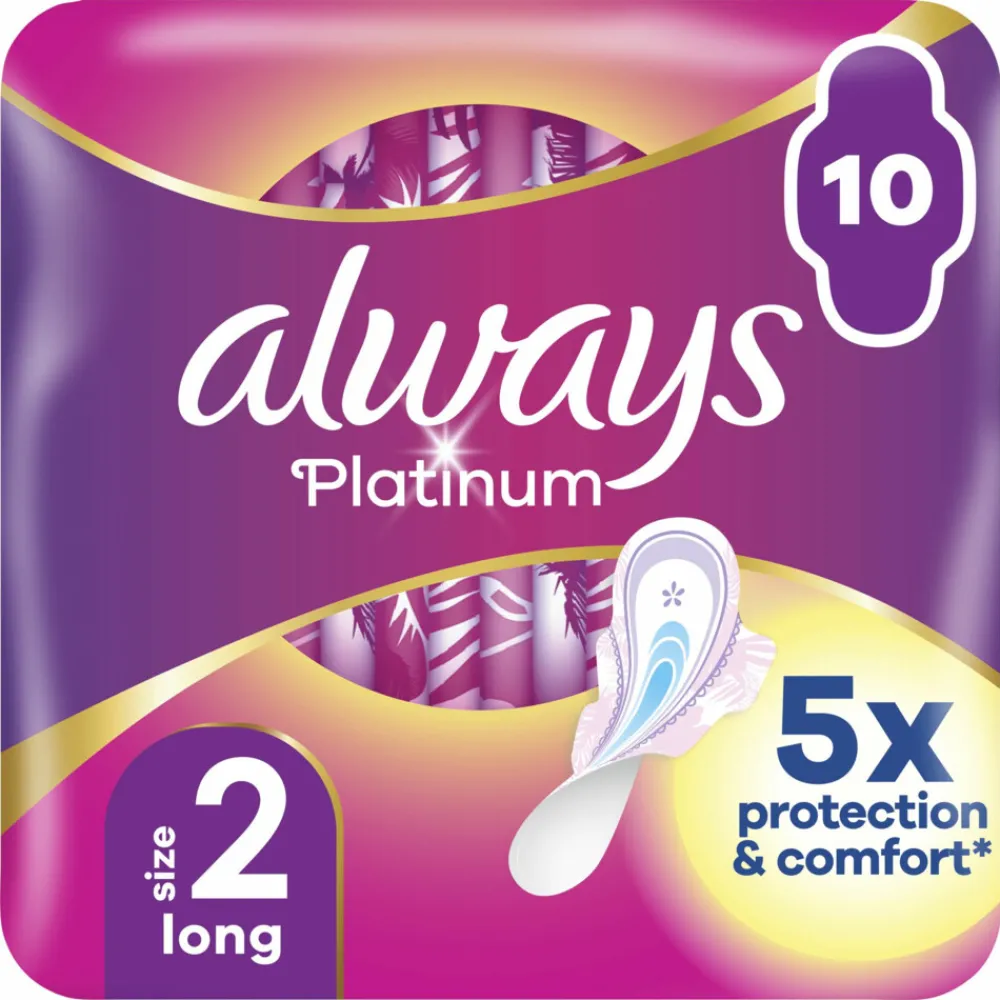 Intiemhygiëne<Always 16x Maandverband Platinum Long 10 stuks
