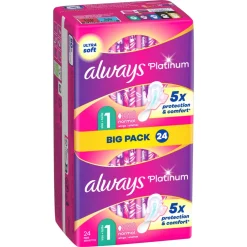Discount 8x Maandverband Platinum Normal 24 stuks Intiemhygiëne