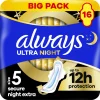 Intiemhygiëne<Always 8x Maandverband Ultra Secure Night Extra 16 stuks