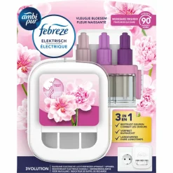 Luchtverfrisser<Ambi Pur 4x 3volution Starterkit Vleugje Bloesem 20 ml