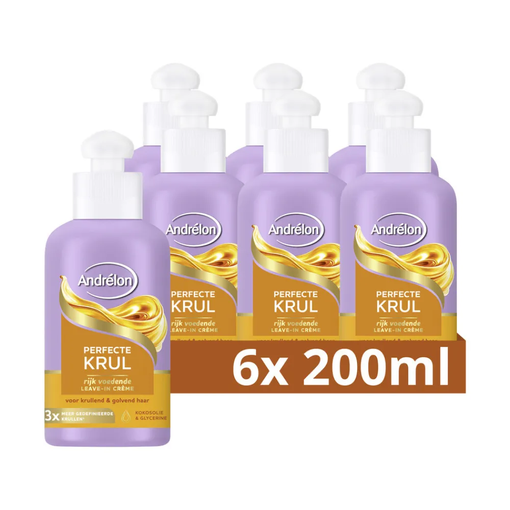 Haarmasker<Andrélon 6x Leave-In Creme Perfecte Krul 200 ml