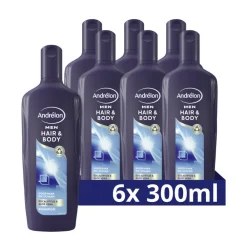 Best 6x Shampoo Hair & Body For Men 300 ml Bad & Douche