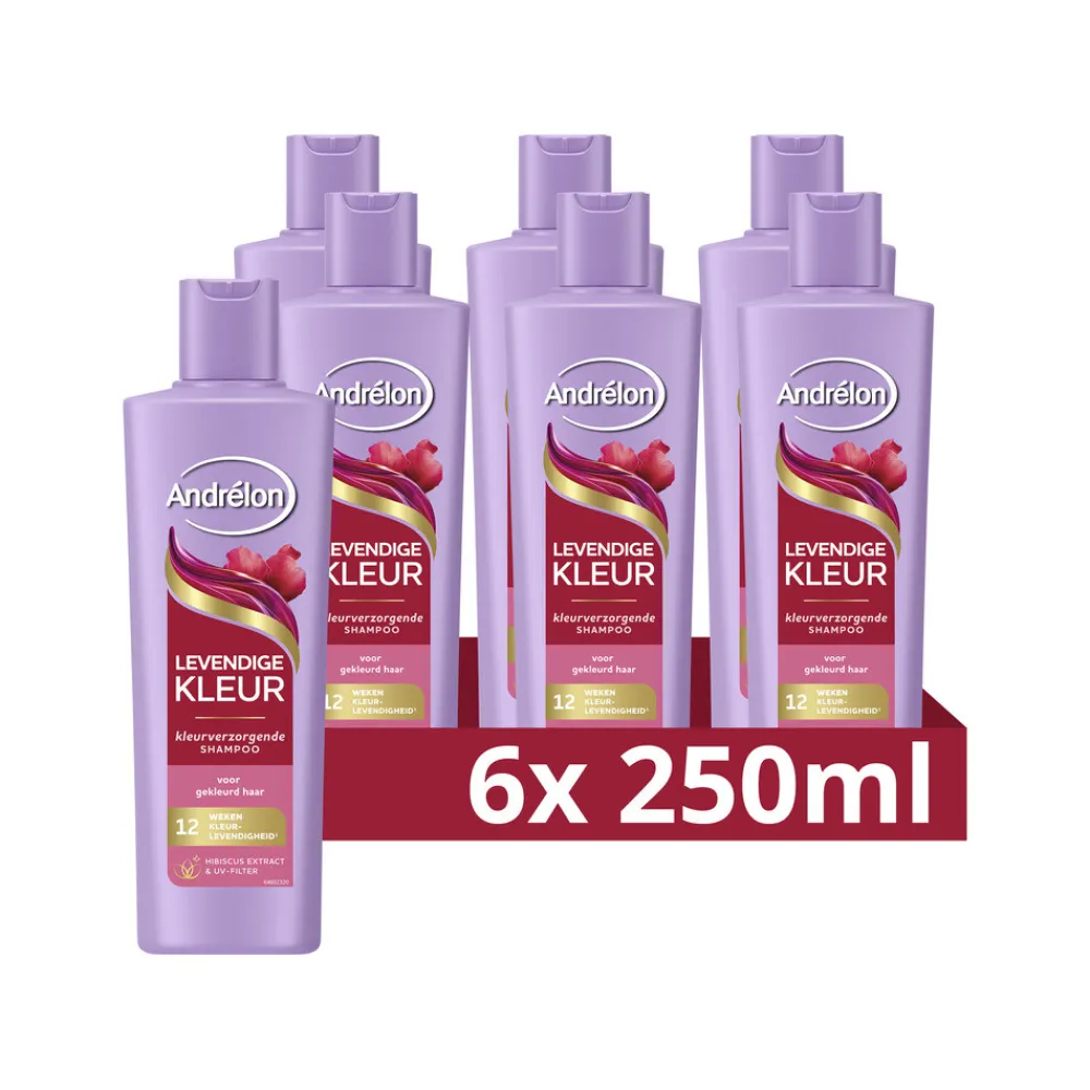 6x Shampoo Levendige Kleur 250 ml^Andrélon Online