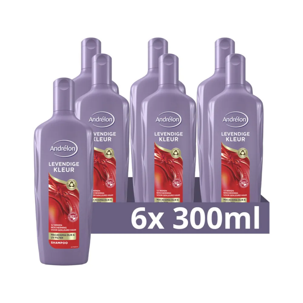 Shampoo<Andrélon 6x Shampoo Levendige Kleur 300 ml