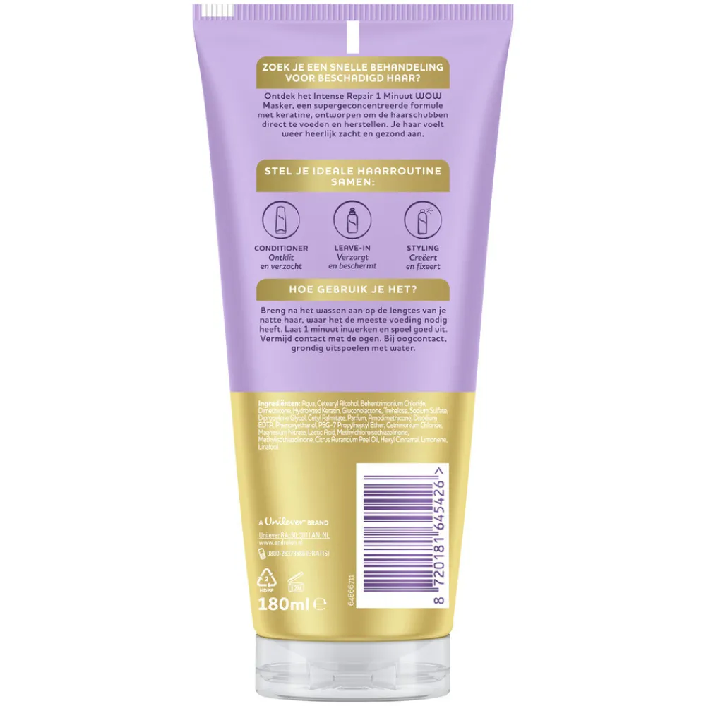 Haarmasker<Andrélon 6x WOW Masker Intense Repair 180 ml