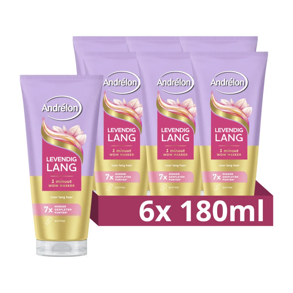 6x WOW Masker Levendig Lang 180 ml^Andrélon Hot