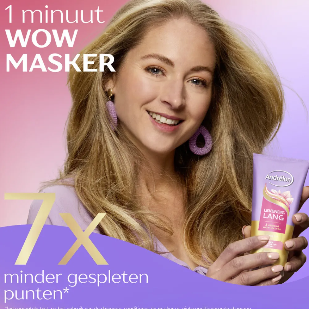 6x WOW Masker Levendig Lang 180 ml^Andrélon Hot