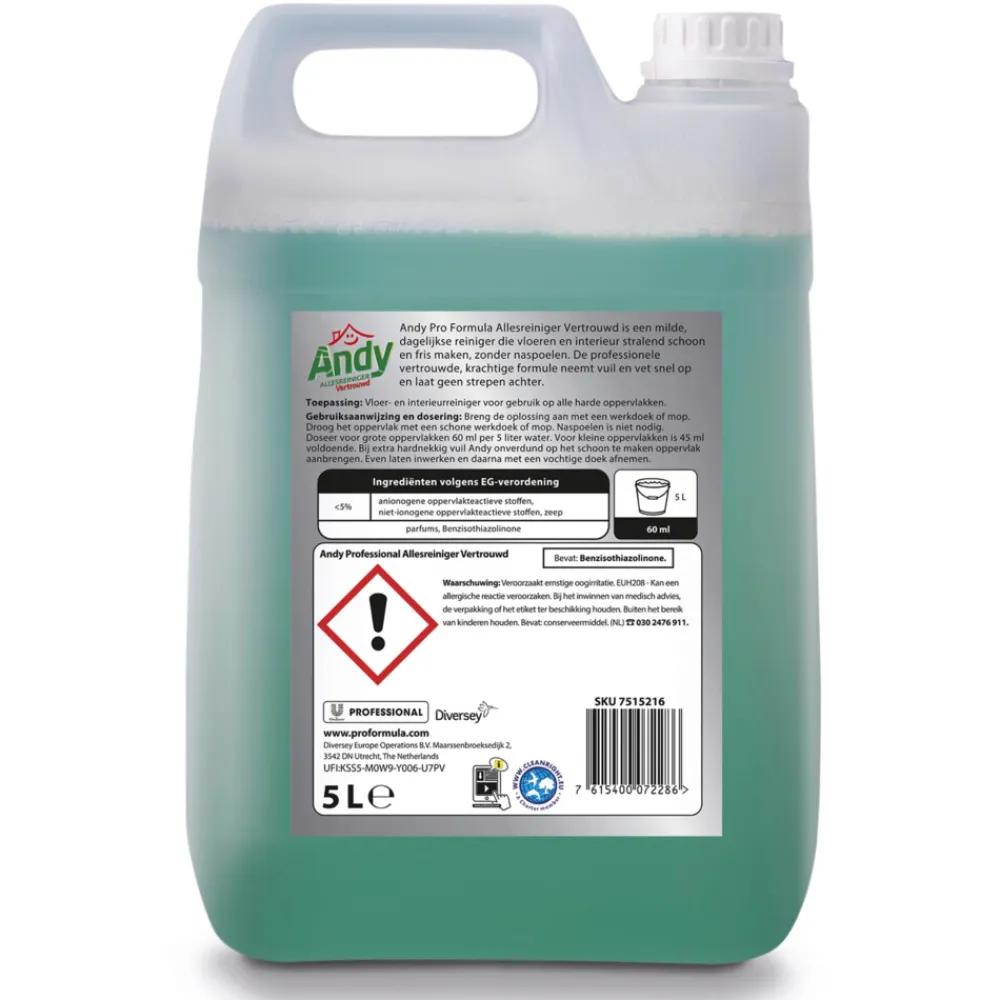 2x Allesreiniger Vertrouwd Pro Formula 5 liter^Andy Professional Outlet