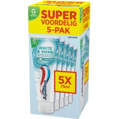 Spoelen & Poetsen<Aquafresh 3x 5-pack Tandpasta White & Shine 5 x 75 ml