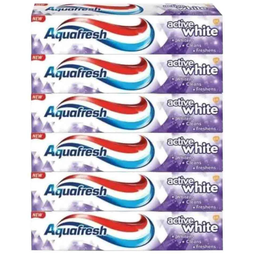 6x Tandpasta Active White 100 ml^Aquafresh Outlet