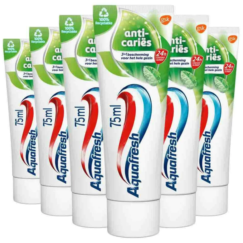 Spoelen & Poetsen<Aquafresh 6x Tandpasta Anti-Caries 75 ml