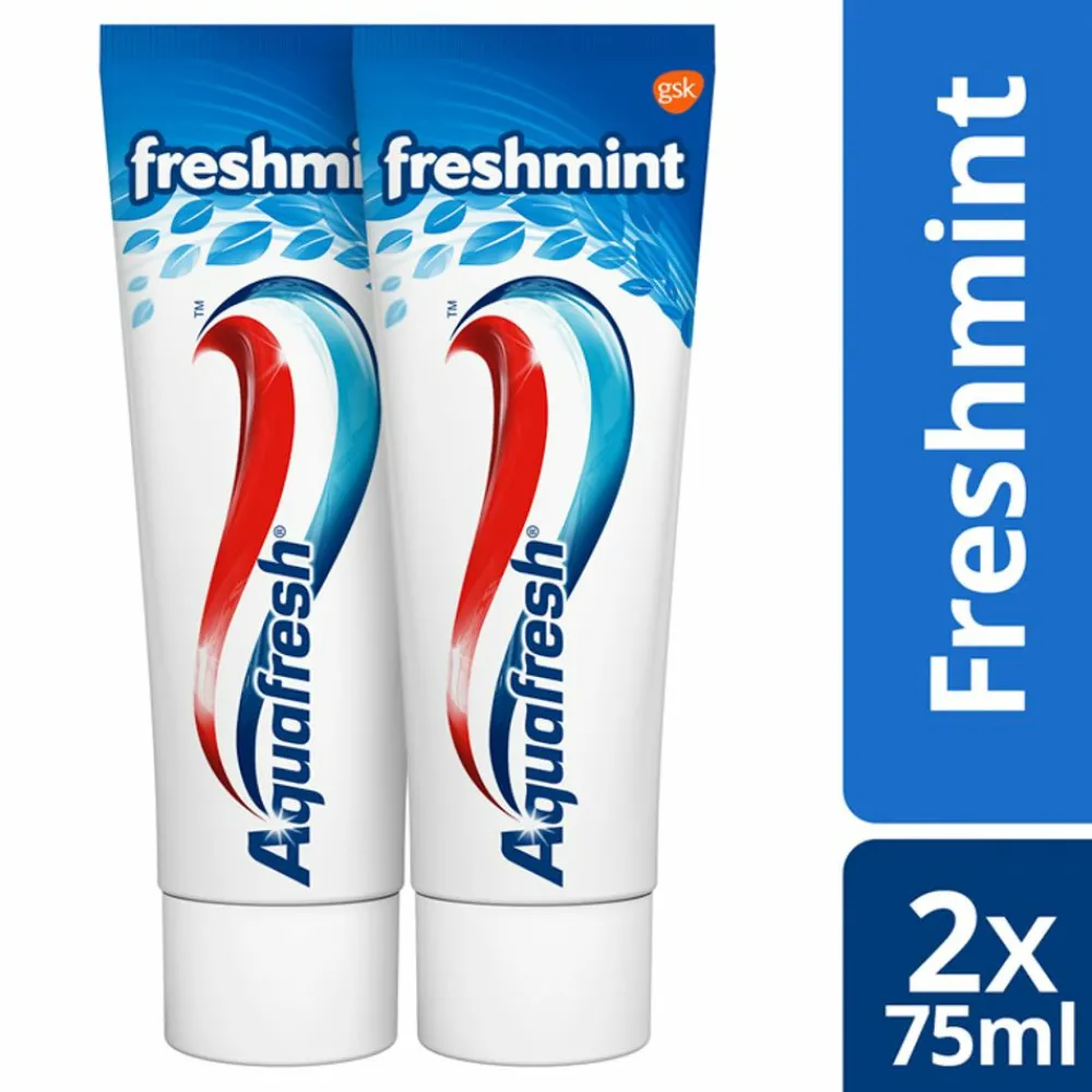 3x Tandpasta Freshmint 3in1 Gezonde Tanden 2 x 75 ml^Aquafresh Hot