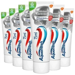 6x Tandpasta Tandsteen Controle Frisse Adem 75 ml Spoelen & Poetsen