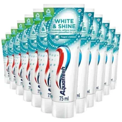 12x Tandpasta White & Shine 75 ml^Aquafresh Hot