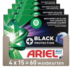 Wasmiddel<Ariel 4x 4in1 Wasmiddel Pods Revitablack 15 stuks