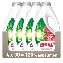 4x Vloeibaar Wasmiddel +Ultra Vlekverwijderaar 30 Wasbeurten 1350 ml^Ariel Discount