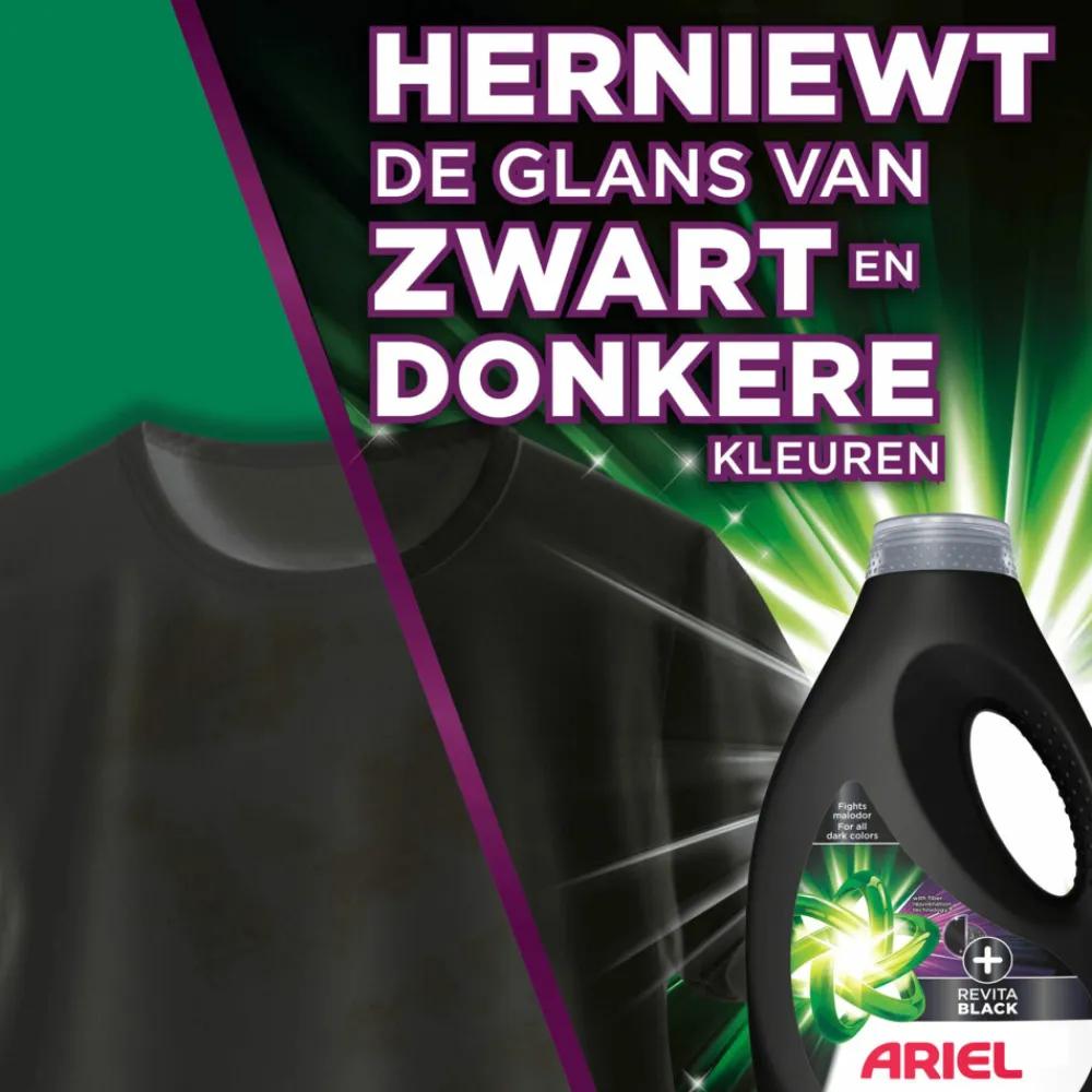 4x Vloeibaar Wasmiddel +Revita Black 18 Wasbeurten 810 ml^Ariel Sale