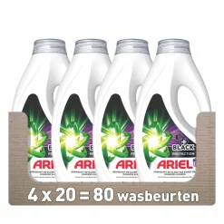 Wasmiddel<Ariel 4x Vloeibaar Wasmiddel +Revita Black 20 Wasbeurten 900 ml