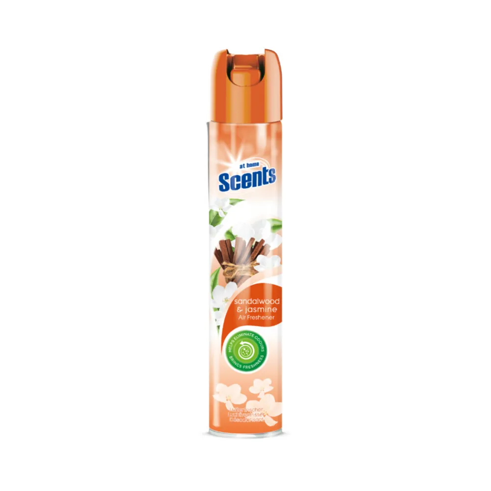 Luchtverfrisser<At Home 6x Luchtverfrisser Spray Sandelhout en Jasmijn 400 ml