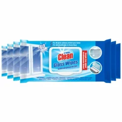 6x Reinigingsdoekjes Glas 40 stuks Schoonmaakdoekjes