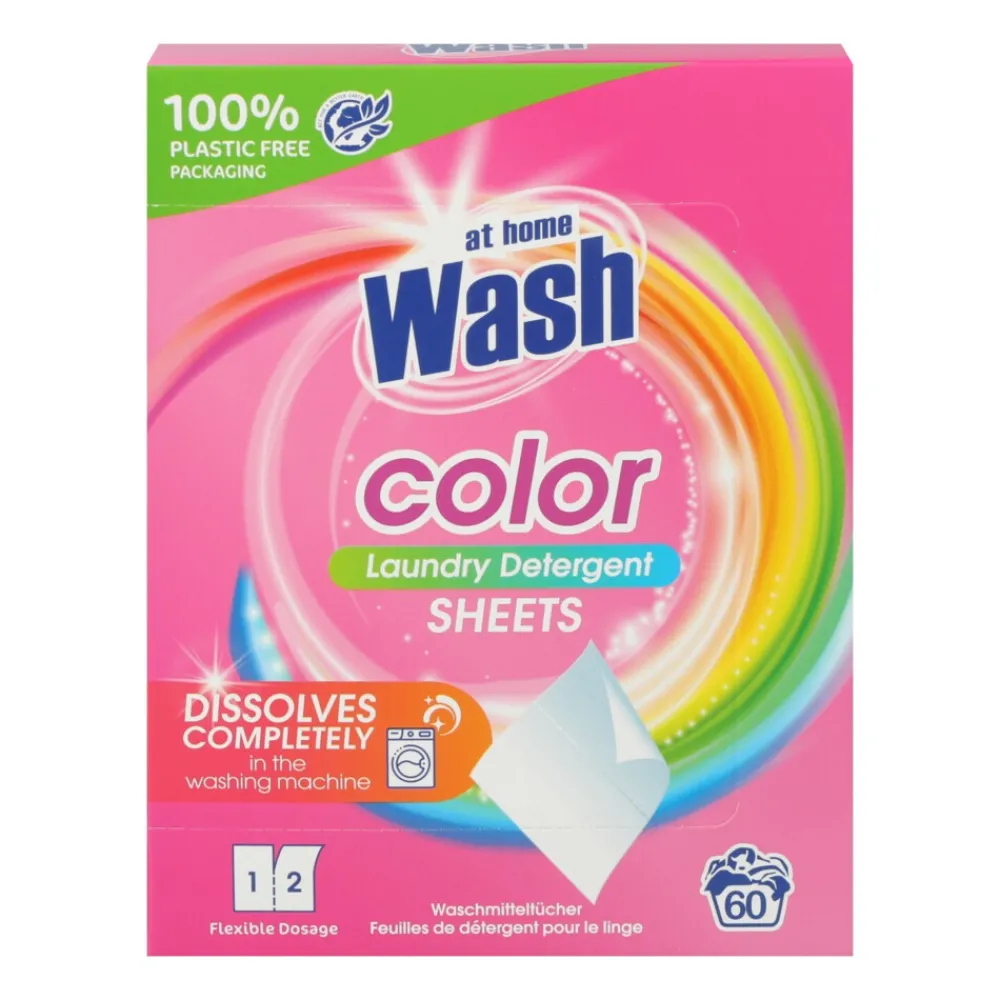 24x Wasmachine Doekjes Gekleurde Was 30 stuks^At Home Best