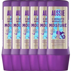 6x Haarmasker 3 Minute Miracle Moisture Intensieve Vegan Haarverzorging 225 ml^Aussie Discount