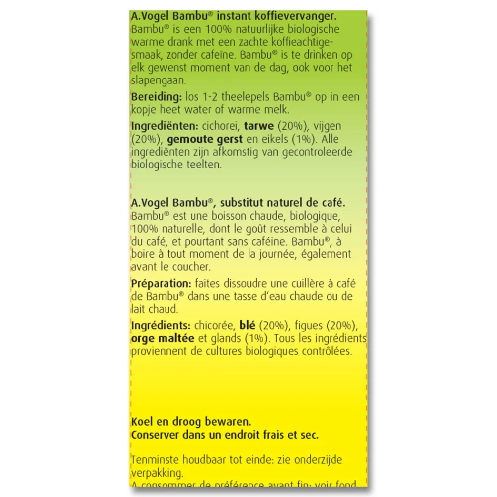 Koffie<A.Vogel 3x Bambu Eko 100 gr