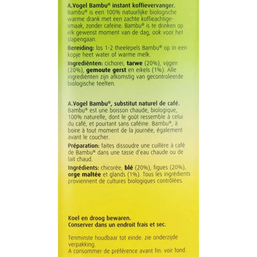 Koffie<A.Vogel 3x Bambu Eko 100 gr