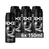 6x Deodorant Bodyspray Black 150 ml^Axe Best