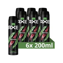 Deodorant<Axe 6x Deodorant Bodyspray Africa 200 ml