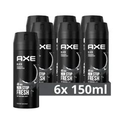 Deodorant<Axe 6x Deodorant Bodyspray Black 150 ml