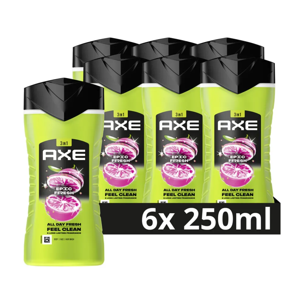 Bad & Douche<Axe 6x 3-in-1 Douchegel Epic Fresh 250 ml