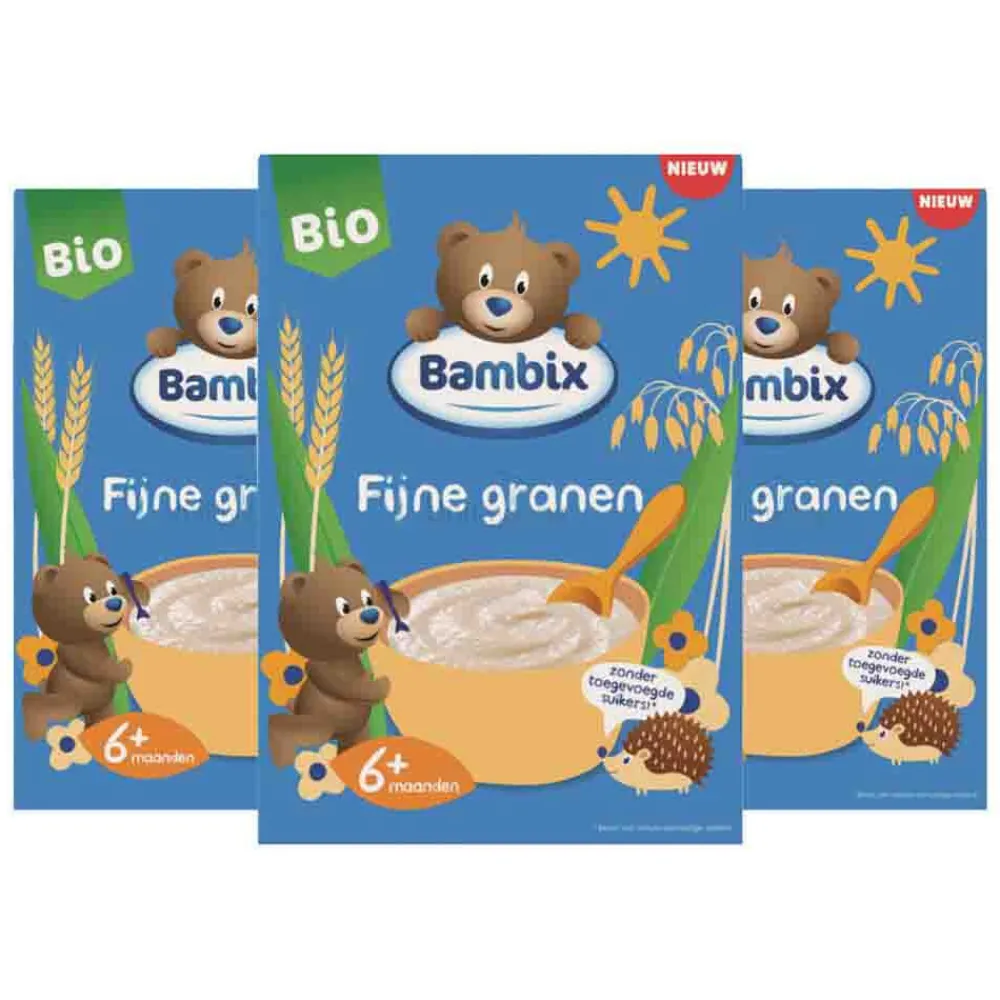 Baby & Peutervoeding<Bambix 3x Fijne Granen 6M+ Bio Bib 180 gr