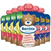 Baby & Peutervoeding<Bambix 6x Knijpzakje Appel Banaan Framboos & Blauwe Bes Bio 6M+ 100 gr