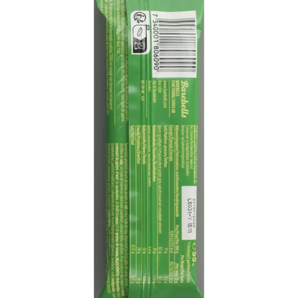 12x Soft Protein Bar Banana Dream 55 gr^Barebells Online