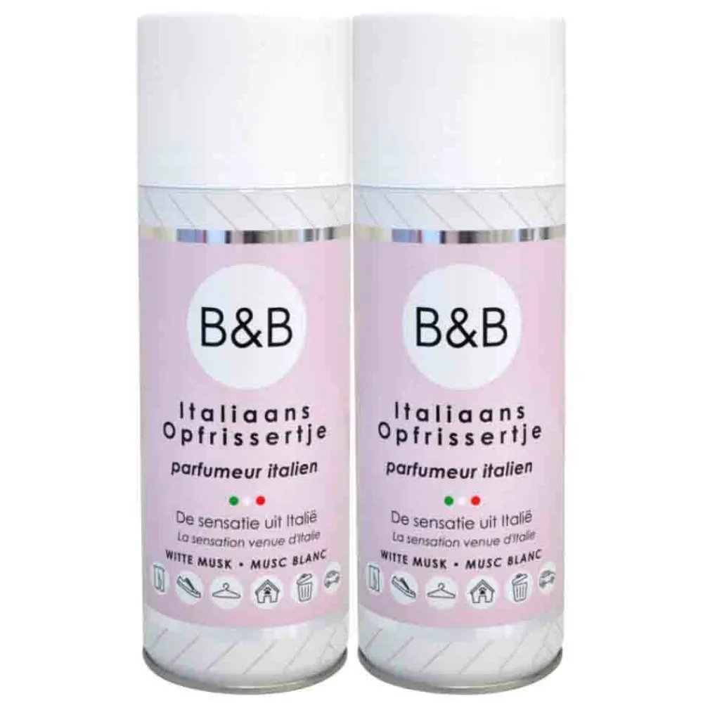2x Opfrissertje Witte Musk 400 ml^B&B Italiaanse Wasparfum Hot