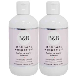 Wasverzachter<B&B Italiaanse Wasparfum 2x Witte Musk 250 ml
