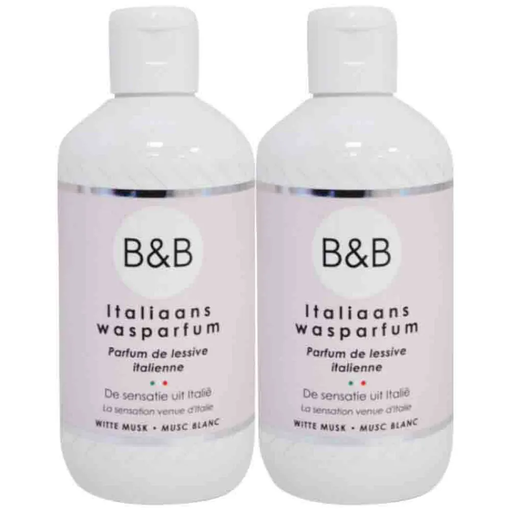Wasverzachter<B&B Italiaanse Wasparfum 2x Witte Musk 250 ml