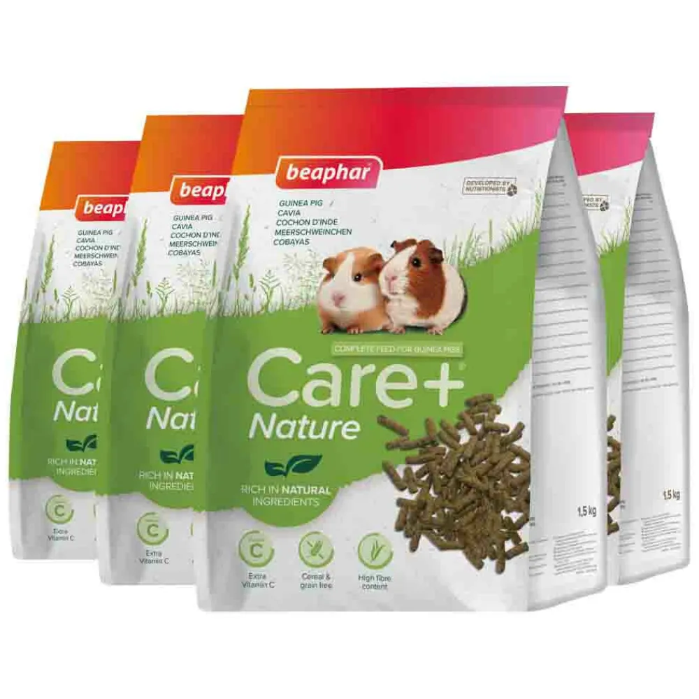 Discount 4x Care+ Nature Cavia 1,5 kg Droogvoer & Zaden