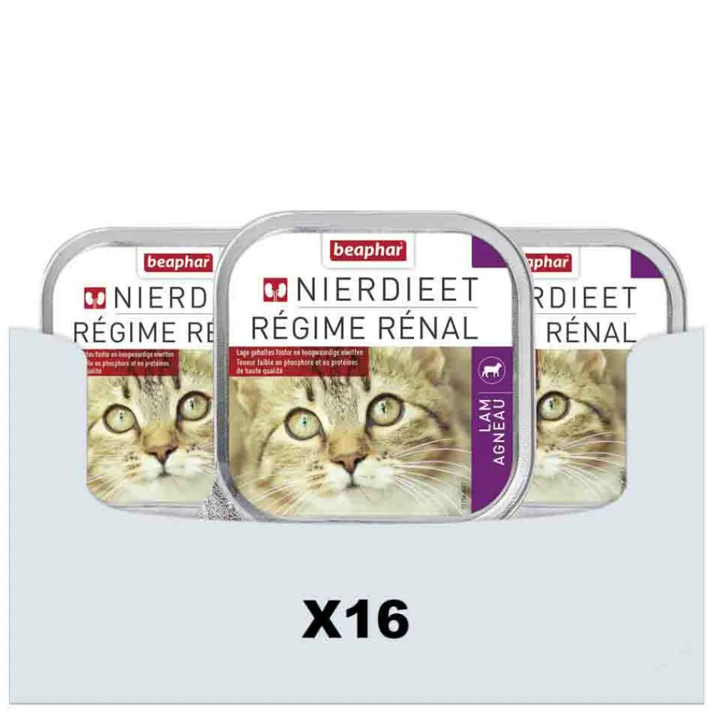 16x Nierdieet Kattenvoer Nat Lam 100 gr^Beaphar Outlet