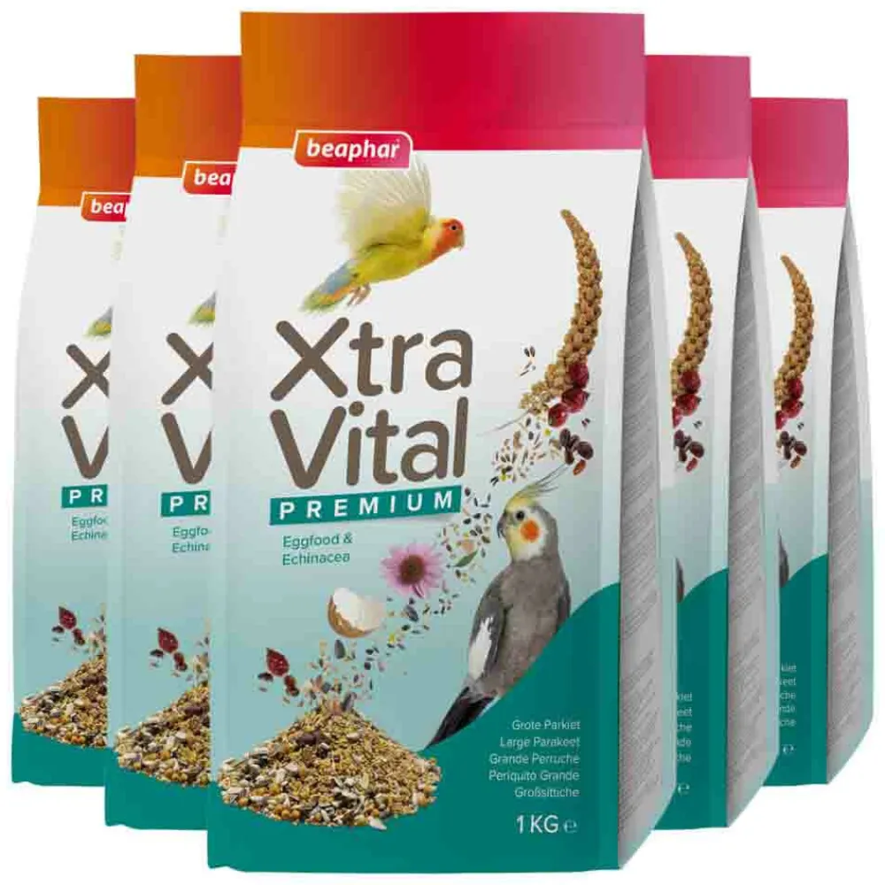 Sale 5x XtraVital Grote Parkiet 1 kg Droogvoer & Zaden