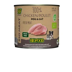 Outlet 12x Biofood Organic Hond en Kat 100% Kip 200 gr Hondenvoer|Kattenvoer