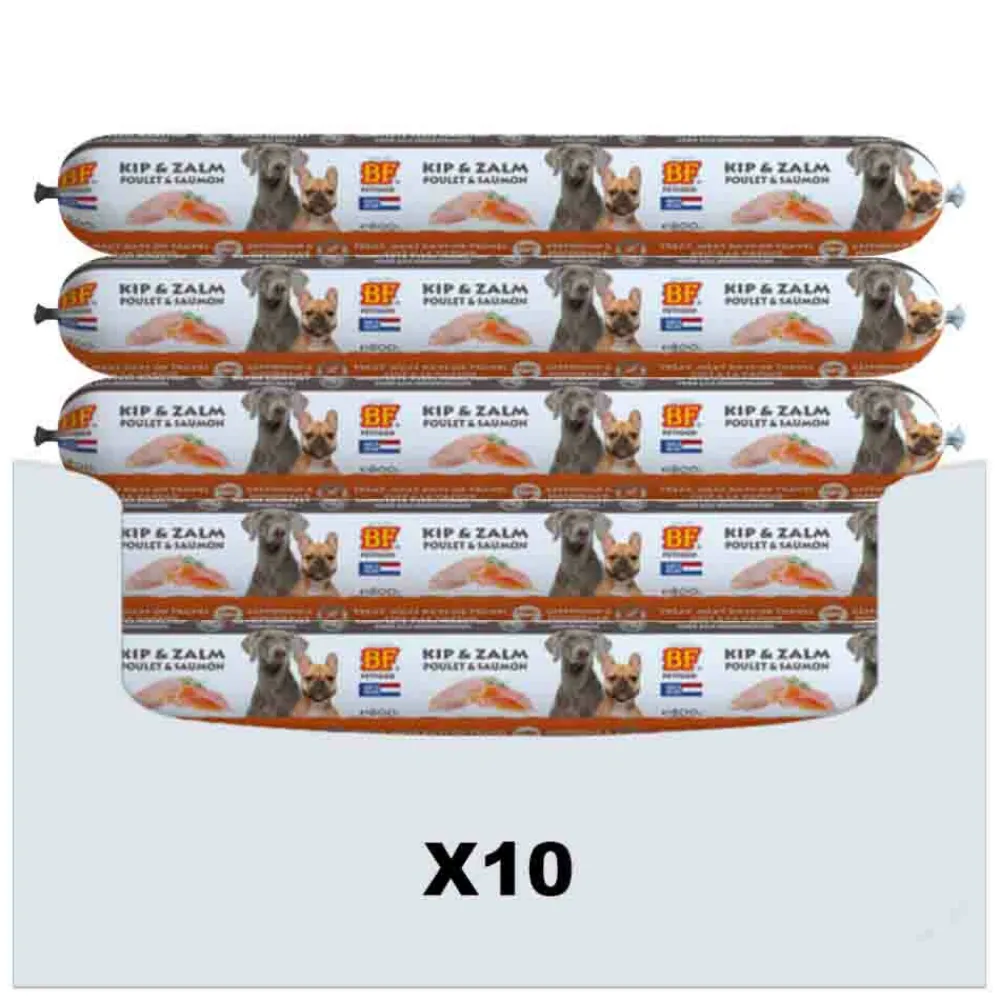 10x Vleesvoeding Zalm 800 gr^BF Petfood Outlet
