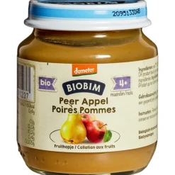 Outlet 6x Fruithapje 4+ mnd Peer & Appel 125 gr Baby & Peutervoeding