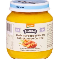 Baby & Peutervoeding<Biobim 6x Groentehapje 4+ mnd Zoete Aardappel & Wortel 125 gr