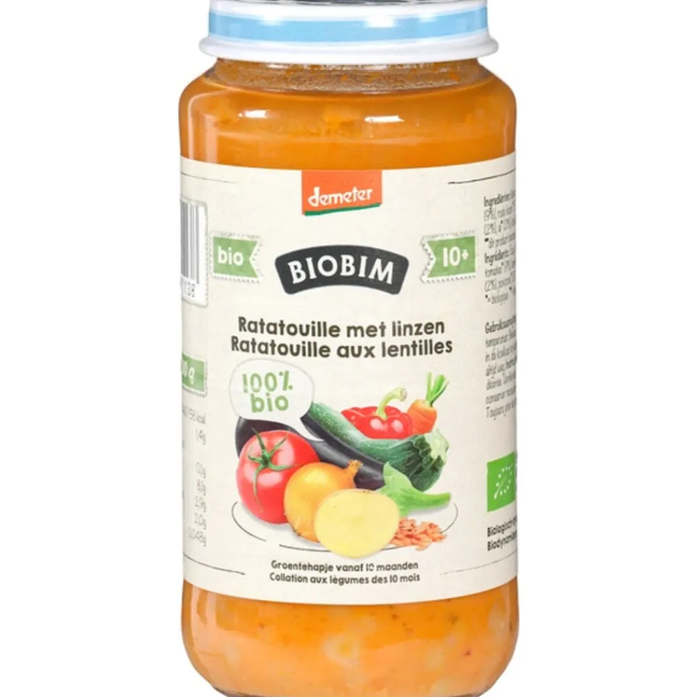 Baby & Peutervoeding<Biobim 6x Maaltijd 10+ mnd Ratatouille met Linzen 250 gr