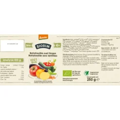 Baby & Peutervoeding<Biobim 6x Maaltijd 10+ mnd Ratatouille met Linzen 250 gr