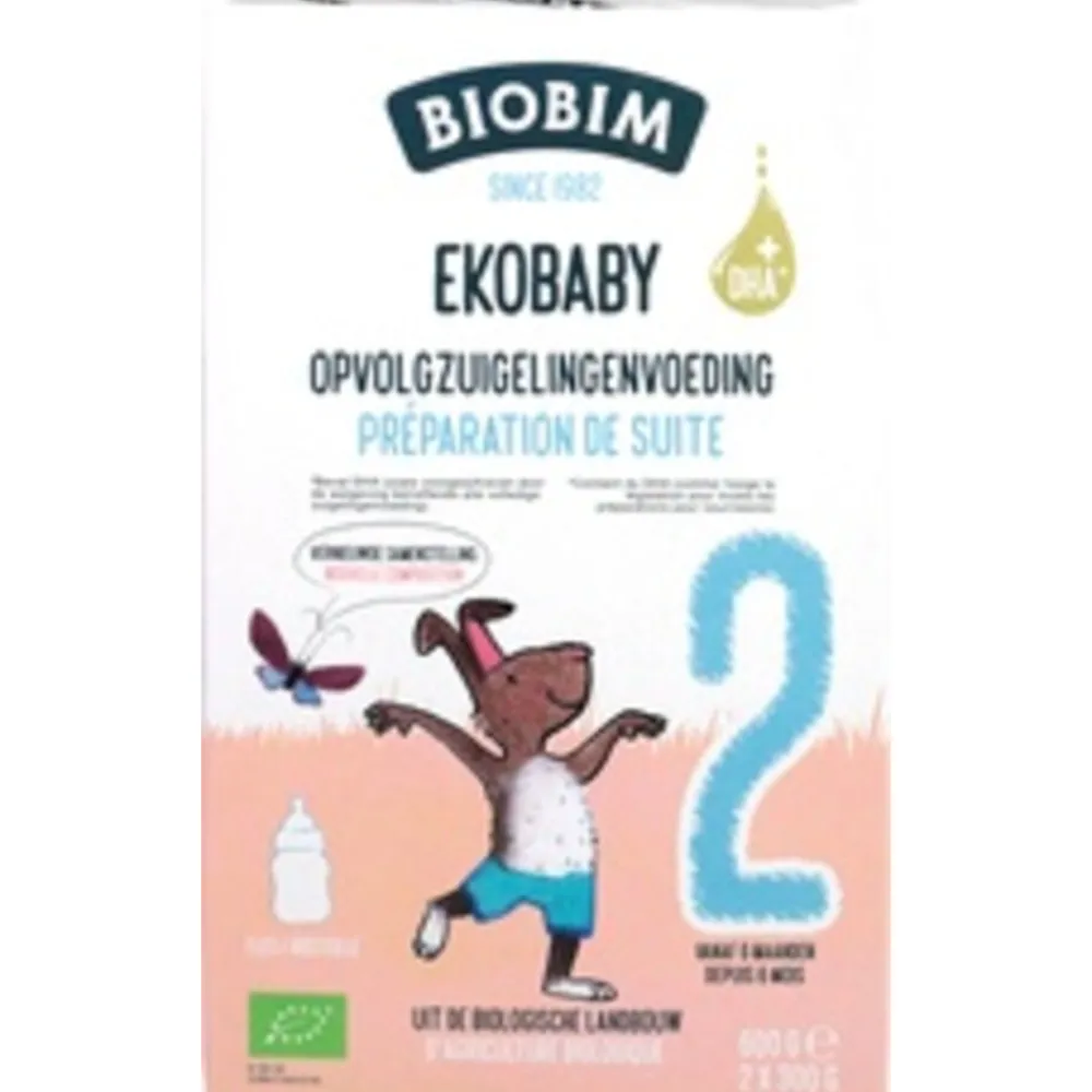 3x Zuigelingenvoeding 6+ mnd Ekobaby 2 600 gr^Biobim Hot